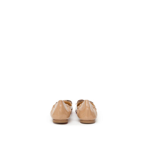 Christian Louboutin Beige Patent Leather Ballet Flat